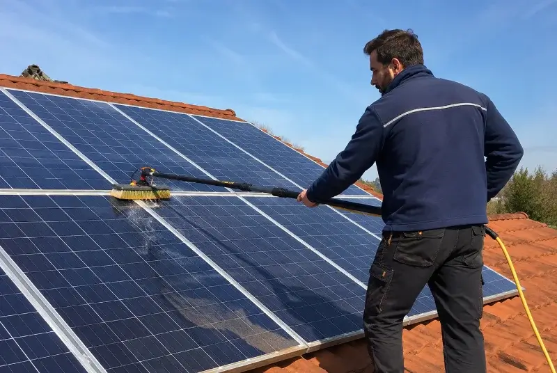 Nettoyage et entretien de panneaux solaires à Hergnies